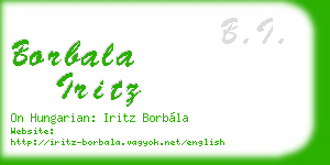 borbala iritz business card